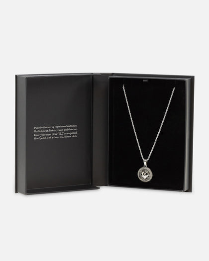 NXS Burning Heart Necklace White Gold