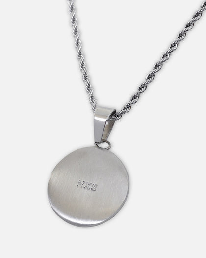 NXS Burning Heart Necklace White Gold