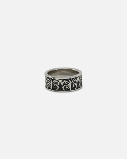 NXS Butterfly Band Ring Steel/Black