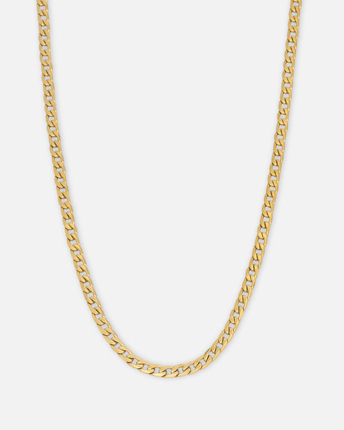 NXS 4.3mm Smooth Cut Cuban Chain Gold