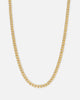 NXS 4.3mm Smooth Cut Cuban Chain Gold