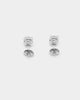 Saint Morta Round Cut Earrings Iced White Gold