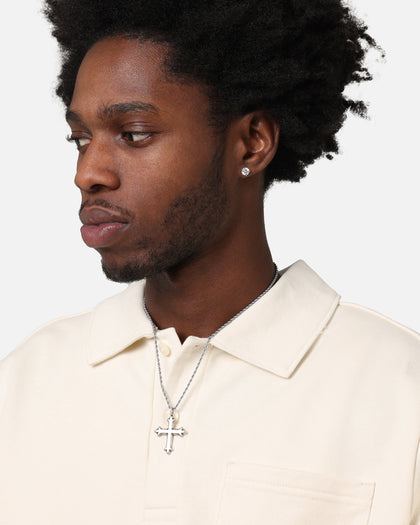 Saint Morta Round Cut Earrings Iced White Gold