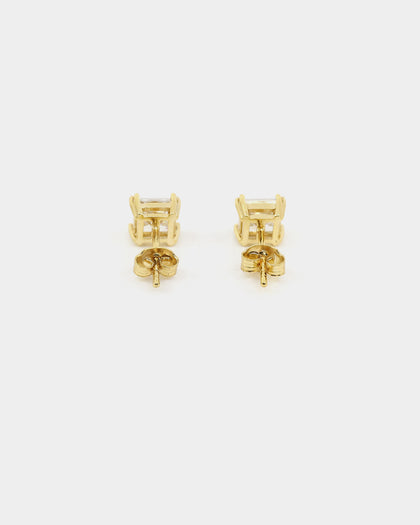Saint Morta Square Cut Earrings Iced Gold