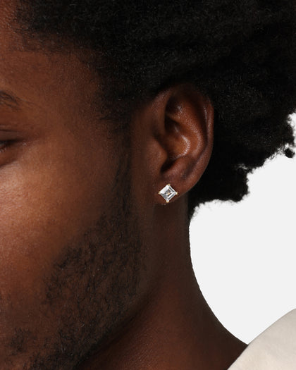 Saint Morta Square Cut Earrings Iced Gold
