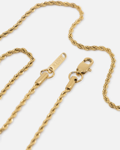 Saint Morta 2mm Rope Chain Gold