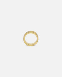 Saint Morta Round Cut Iced Band Ring Iced Gold