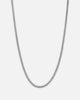 Saint Morta 3mm Smooth Cut Cuban Chain White Gold