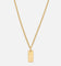 Saint Morta Carved Tag Necklace Gold