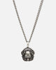 Saint Morta Skull And Roses Necklace Stainless Steel