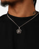 Saint Morta Skull And Roses Necklace Stainless Steel