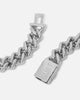 Saint Morta 18" 14mm Iced Interlink Chain Iced White Gold