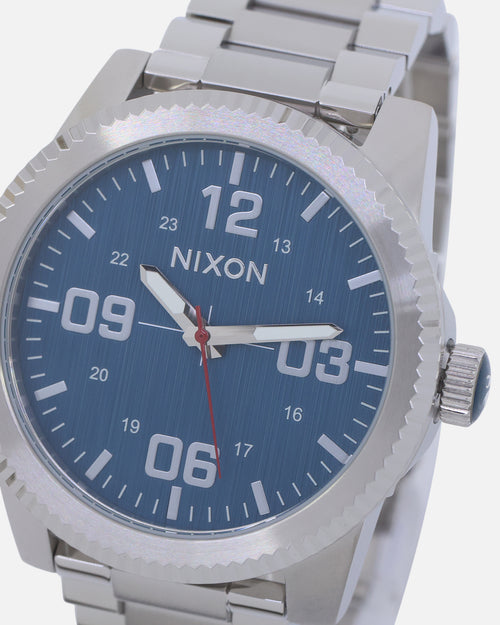Nixon Corporal Stainless Steel Watch Silver/Indigo