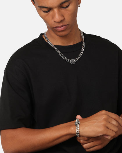 Guess Mainline Lion King Necklace 21" Silver