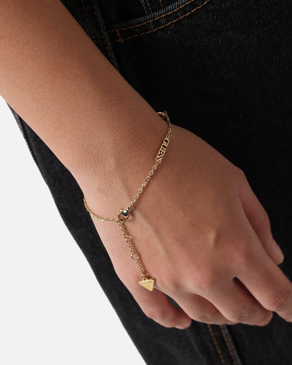 Guess Mainline Women's Modern Love Central Knot Bracelet Yellow Gold