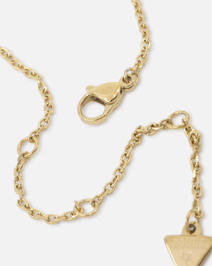 Guess Mainline Women's Modern Love Central Knot Necklace Yellow Gold