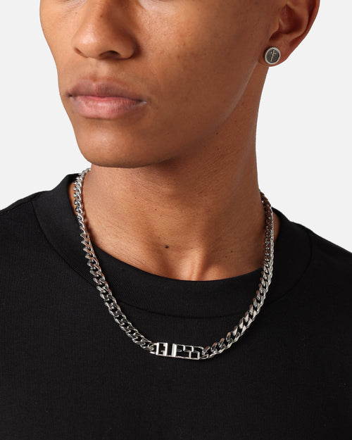 Guess Mainline Vegas 21" Guess Logo 7mm Necklace Silver