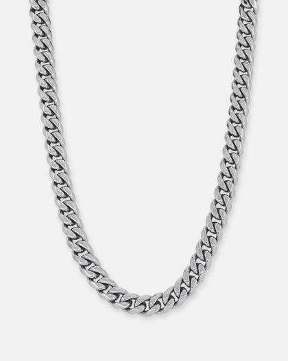 Saint Morta 10mm Cuban Chain White Gold