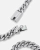 Saint Morta 10mm Cuban Chain White Gold
