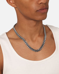 Saint Morta 10mm Cuban Chain White Gold