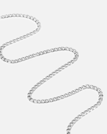 Saint Morta 2.7mm Diamond Curb Chain White Gold