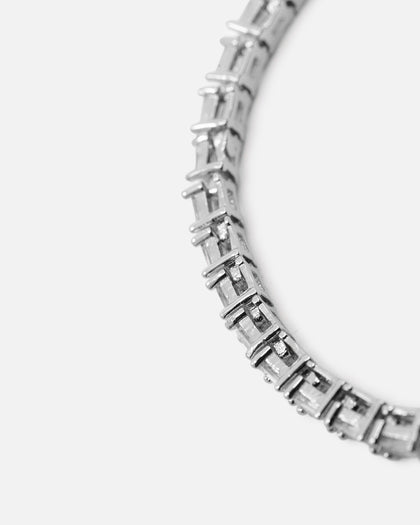 Saint Morta Landscape Baguette Chain Iced White Gold