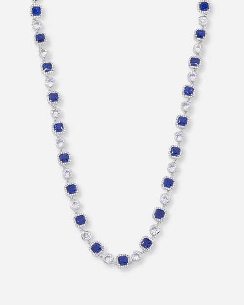 Saint Morta Cushion Cut Brilliant Chain Iced White Gold