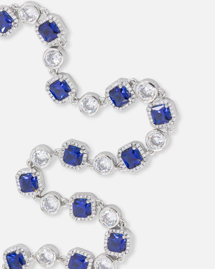 Saint Morta Cushion Cut Brilliant Chain Iced White Gold