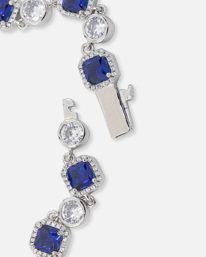 Saint Morta Cushion Cut Brilliant Chain Iced White Gold