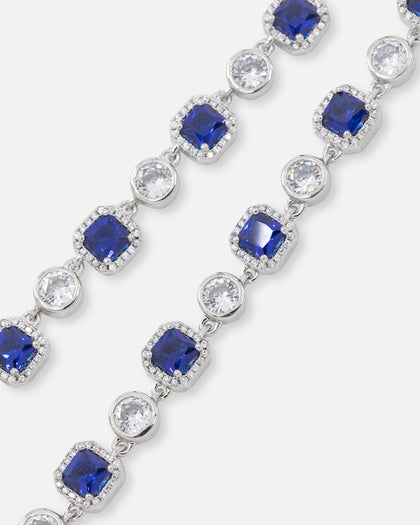 Saint Morta Cushion Cut Brilliant Chain Iced White Gold