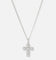 Saint Morta Iced Cushion Cross Pendant Iced White Gold