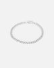 Saint Morta Flat Faced Curb Bracelet White Gold