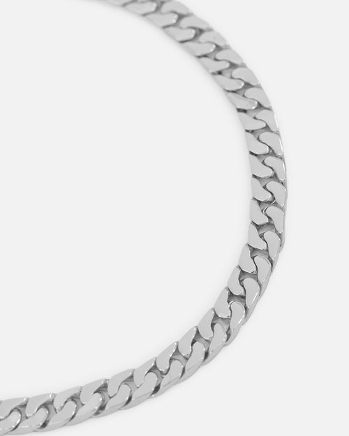 Saint Morta Flat Faced Curb Bracelet White Gold