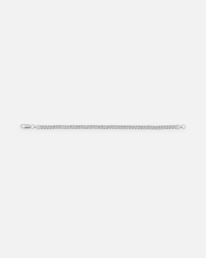 Saint Morta Flat Faced Curb Bracelet White Gold