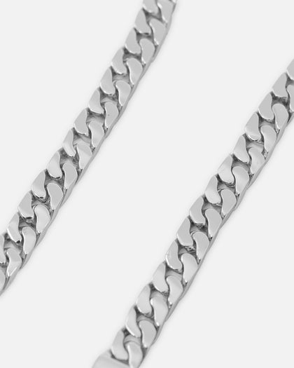 Saint Morta Flat Faced Curb Bracelet White Gold