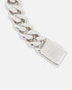 Saint Morta 14mm Interlink Bracelet Iced White Gold