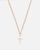 Saint Morta Crucifix Cuban Necklace Gold