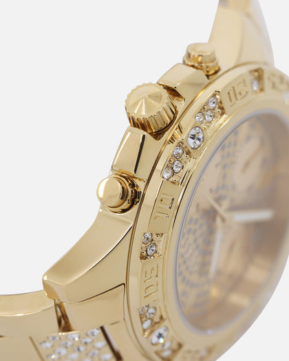 Guess Mainline Women's Majesty Crystal '40th Anniversary' Watch Gold