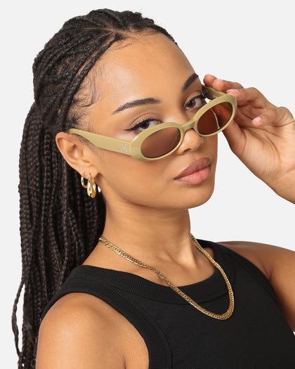 Le Specs Work It Sunglasses Taupe