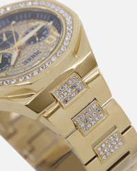Guess Mainline Empire Crystal Bracelet Watch Gold