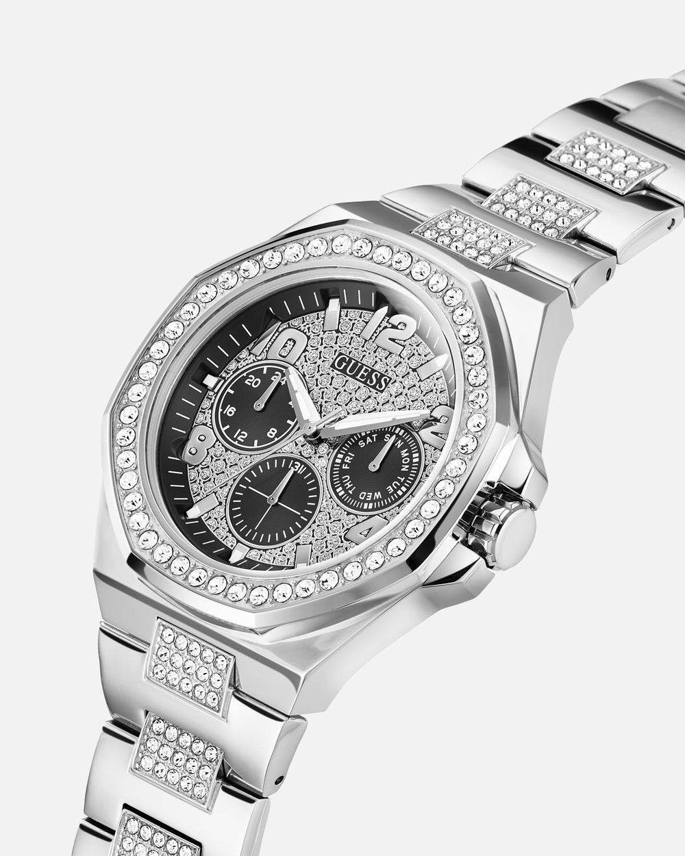 Guess Mens Silver Tone Multi-function Watch - GW0785G3 GUESS Guess Mens Silver Tone Multi-function Watch - GW0785G3 GUESS