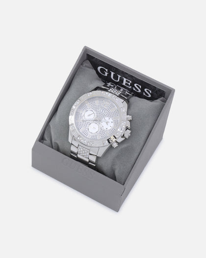 Guess Mainline Majesty Crystal Watch Silver