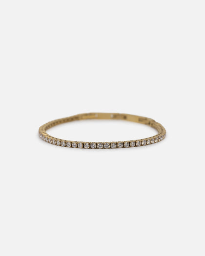 Guess Mainline Gold Tennis Logo Bracelet Multi