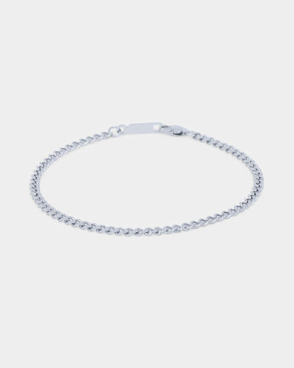 Saint Morta 3mm Cuban Bracelet White Gold