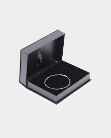 Saint Morta 3mm Cuban Bracelet White Gold