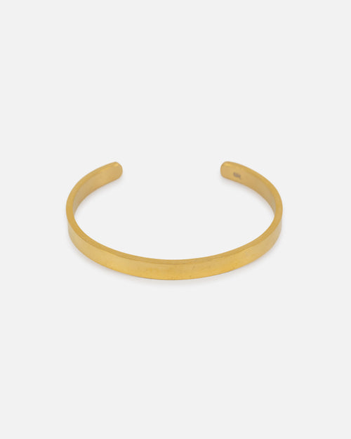 Saint Morta 6mm Adjustable Open Cuff Bracelet Gold