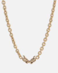 Ed Hardy Dragon Choker Chain Necklace Gold