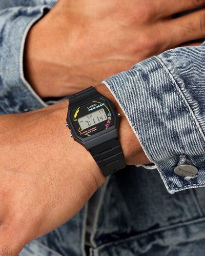 Casio F91WPC-1A X Pac-Man Watch Black