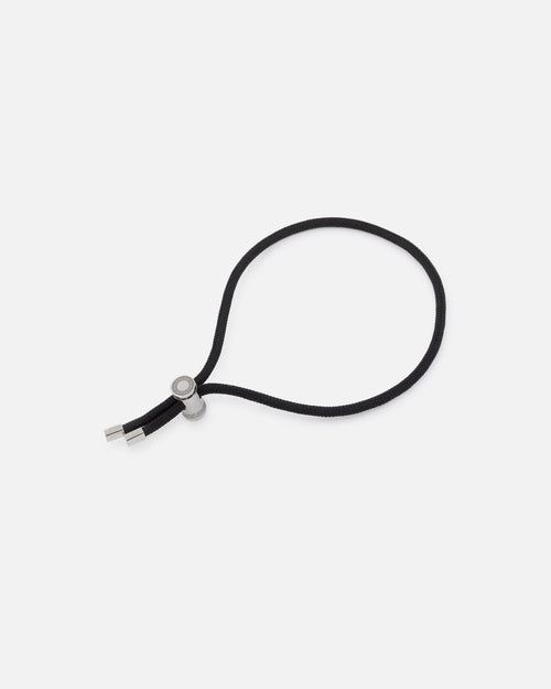 Saint Morta Cord Toggle Bracelet Black/White Gold