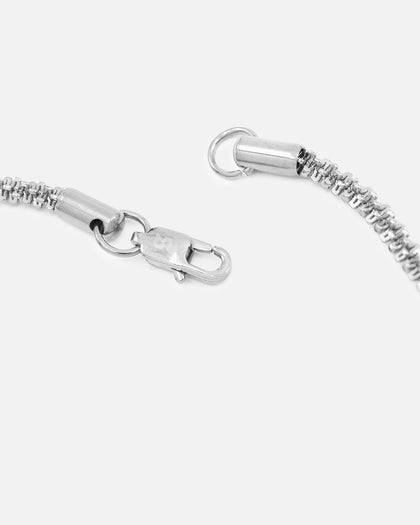 Saint Morta Popcorn Chain White Gold